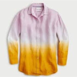 J. Crew Baird McNutt Irish Linen Relaxed Fit Dip Dye Button Down Shirt